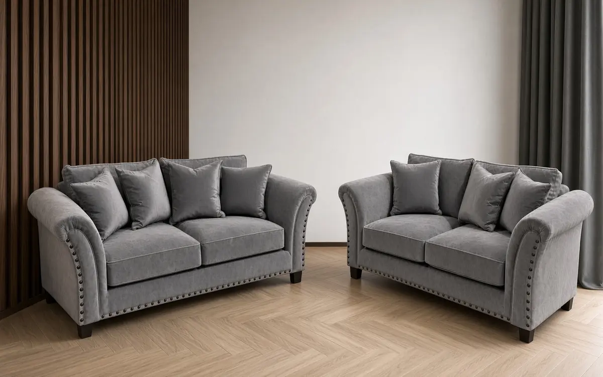 Harrison Sofa – 3 + 2 sofa set in Medium Grey
