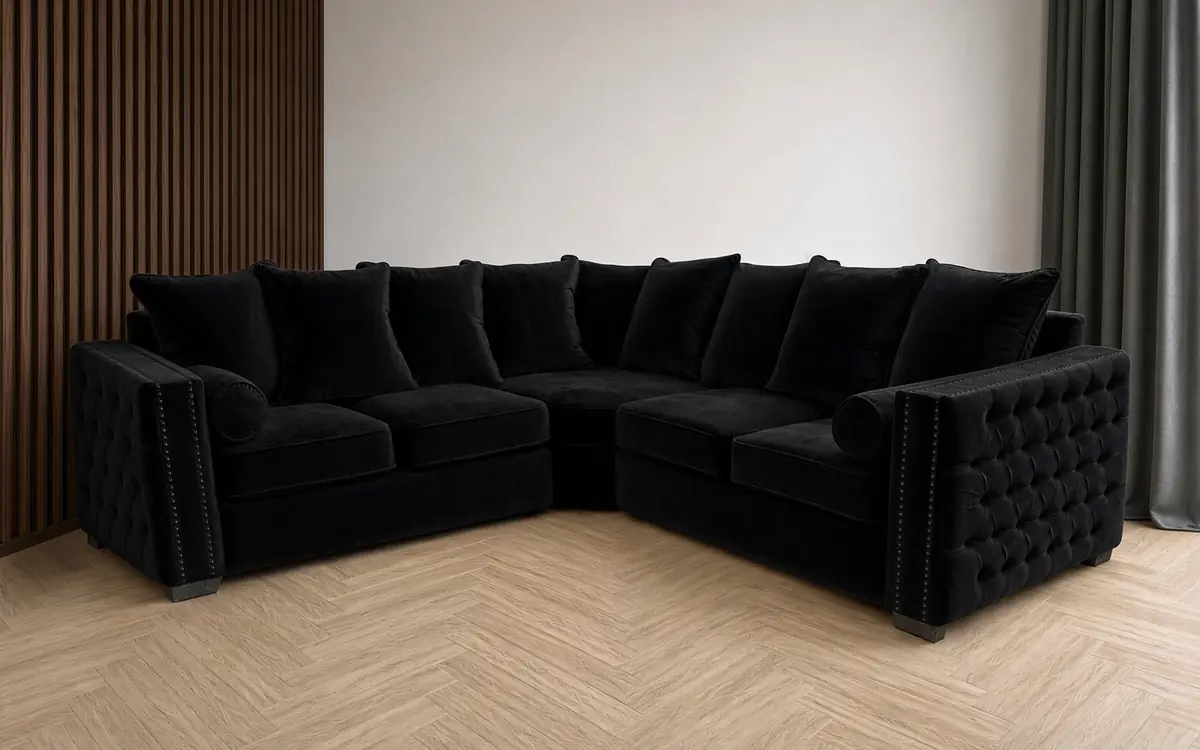 Ruby Sofa – Corner in Black