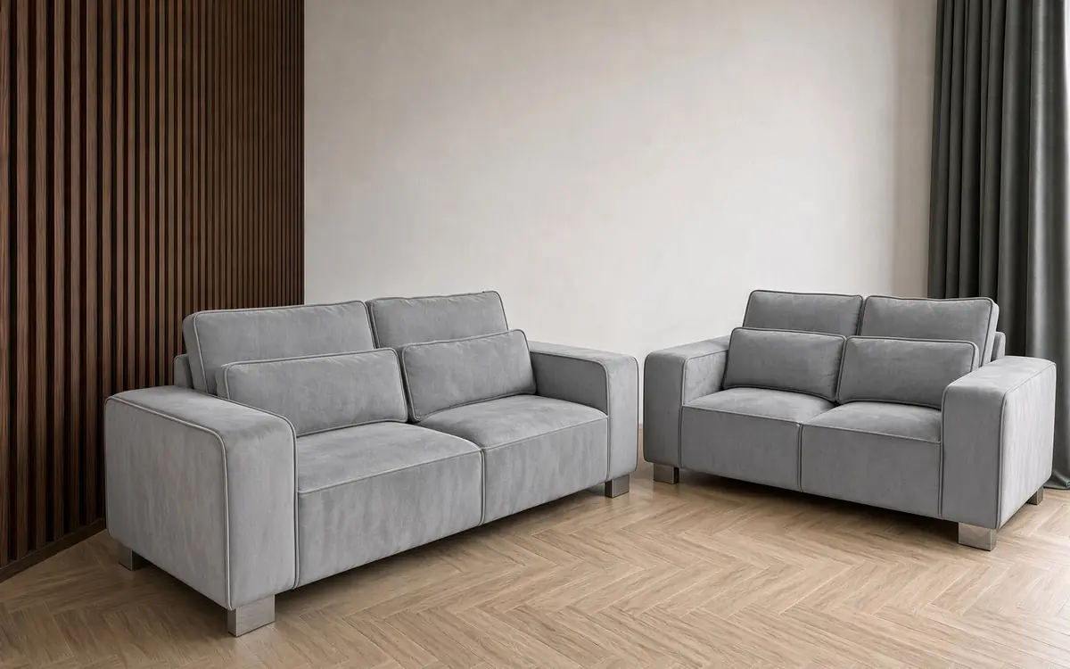 Salone Sofa – 3 + 2 sofa set in Light Grey